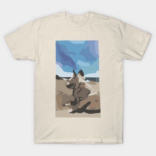 dog at the beach T-Shirt